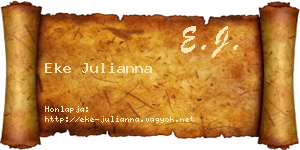 Eke Julianna névjegykártya